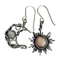 thumbnail image 1 of BRIGHTFUFU 1 par de pendientes de luna sola pendientes colgantes asimétricos colgantes para niñas mujeres, 1 of 8
