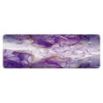 thumbnail image 4 of Purple Gold Marble Texture Bath Mats for Bathroom, Abstract Modern Durable Soft Flannel 3D Print Rug Kitchen Bedroom Indoor 17X48IN, 4 of 5