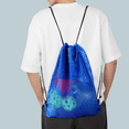 thumbnail image 4 of GSE Games & Sports Expert 19"x15" Mesh Drawstring Sport Ball Bag. Sports Equipment Backpack Bag Sport Ball, Team Practice, Swimming, Gym, Camping Gear, Laundry - Blue, 4 of 8