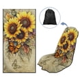 thumbnail image 6 of XYZCANDO Butterfly and Sunflower Pattern Car Seat Towel Covers Non-Slip for Gym Beach Running, Sweatproof Anti-Slip Seats Protectors Comfortable, 6 of 10