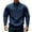 Navy, variant on Afuyipoi Mens Stand Up Collar Sweatshirts, Quarter Zip Fall Winter Sport Pullover Top with Zipper Pocket Wine L