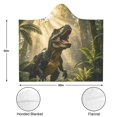 thumbnail image 3 of Cool Tyrannosaurus Rex Wearable Blanket Hoodies for Women Men Adults T?Rex Lovers Soft Cozy Forest T?Rex Dinosaurs Hooded Blankets for Home Bedding Decor Birthday Gifts 60X80 Inch, 3 of 5