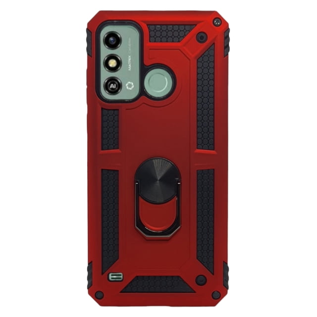 Funda Uso Rudo Cely Vesmir ZTE A53 Rojo 2 Micas de Cristal