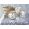 thumbnail image 3 of Candle Accessories Mercury Glass Candle Holder Hanging Diamond Hobnail 2.75 in Silver, 3 of 3