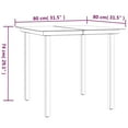 thumbnail image 5 of vidaXL 5 Piece Garden Dining Set Black Steel and Textilene, 5 of 5