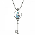 thumbnail image 1 of Univers Alien Monstre Bleu Monstre Pendentif Vintage Argent Bijoux Clés, 1 of 3