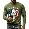 thumbnail image 4 of America 250 Shirt Casual Sporty Color Long Sleeve T Shirt Comfortable Athletic Fit Crew Neck Top For Daily Wear And Workout Activities For Men, 4 of 4