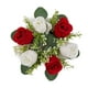 thumbnail image 3 of Anillo de vela floral artificial, corona de vela, corona de rosas pequeñas, anillo de vela de flor sintética, portavelas para cena fiesta en, 3 of 8