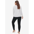 thumbnail image 2 of ellos Women's Plus Size Knit Jogger Sleep Pants - 10/12, Black, 2 of 4