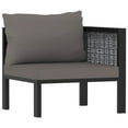thumbnail image 1 of vidaXL Sectional Corner Sofa with Left Armrest Poly Rattan Anthracite, 1 of 8