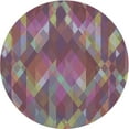 thumbnail image 1 of Ahgly Company Machine Washable Indoor Round Transitional Dark Raspberry Purple Area Rugs, 8' Round, 1 of 7