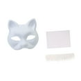 thumbnail image 4 of Kit de máscara de gato para manualidades, ideal para fiestas y Halloween. Máscara de gato en blanco para niños y adultos., 4 of 9