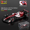 thumbnail image 1 of Bburago-coche de carreras modelo Alfa Romeo 2022 F1, escala 1:43, C42 #24 Guanyu Zhou #77 Valtteri Bottas, juguete de colección, regalo Fivean unisex, 1 of 2