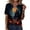Black, variant on Halloween Shirts for Women Bloody Splatter Graphic Funny Casual Loose V-Neck Short Sleeve Tops,Orange(XXXL)
