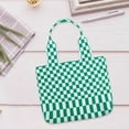 thumbnail image 4 of Tote Chic Checkerboard Bolso informal Bolso de hombro de para mujeres y niñas - Verde Sunnimix Bolso de mujer, 4 of 8