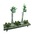 thumbnail image 1 of 3 Lotus Flower Tealight Holder 2 Lucky Bamboo Candle Garden Set, 1 of 4