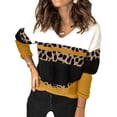thumbnail image 1 of Suéter Con Cuello En V Para Mujer, Lavado A Máquina, Transpirable, Para Mujer, Con Estampado De Leopardo, Para Ir De Compras ANGGREK Otros, 1 of 5