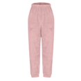 thumbnail image 5 of GA WEIHUA Saving,Fuzzy Pajama Pants for Women Winter Warm Cinch Bottom Sweatpants Causal High Waisted Comfy Pjs Pants(Pink,XXXXL), 5 of 5