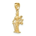 thumbnail image 4 of Real 14kt Yellow Gold 3-D Lady of Justice With Moveable Scales Pendant; for Adults and Teens; for Women and Men, 4 of 5
