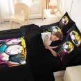 thumbnail image 5 of Erosebridal Watercolor Ice Cream Football Kids 7-Piece Twin Bedding Sets,Soccer Sport Games Ball Lover Bedding Comforter Set,Reversible Black, 5 of 7