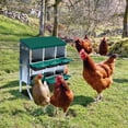 thumbnail image 3 of Towallmark Chicken Nesting Boxes, 6/8/10-Holes Metal Chicken Laying Box with Inclined Nesting Boxes, Bottom Holes & Resting Platform, Fit for Different Chicken Breeds, with Metal Legs, 3 of 9