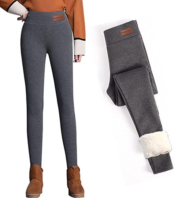 shuwee Super Thick Cashmere Leggings for Women Fleece Lined Tights Women Plus Size Fleece