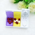 thumbnail image 3 of leaveforme Pocket Pill Case,Travel Pill Box,Pill Cutter,Compartments Portable Small Medicine Container,Cute Pill Holder,Mini Pill Organizer,Storage Drug Case, 3 of 8