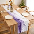 thumbnail image 3 of Marble Purple Table Runner - 48 Inch Long, Kitchen Dining Table Runner Dresser Scarves, Gold White Modern Gradient Ocean Ripple Farmhouse Decor for Coffee Tables Wedding Party Banquet, 3 of 8