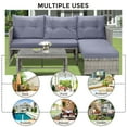 thumbnail image 6 of 3 Pieces Patio Furniture Sectional Set, Outdoor Furniture Set with Two-Seater Sofa, Lounge Sofa, Table & Cushion, PE Rattan Wicker Bistro Set, Conversation Set for Garden, Backyard, 6 of 9