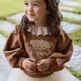 thumbnail image 4 of Sudaderas con capucha para niña de 2 a 8 años, sudadera bonita con solapa de encaje para niña, jersey de oso de dibujos animados, camisas, ropa de otoño para chico, 4 of 6