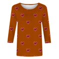 thumbnail image 5 of Trendy Shirt for Women Heart Blouse Crewneck Tunic Tshirts Juniors Plus Size Tees Outfits Fashion Valentines Day, 5 of 5