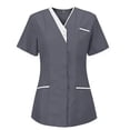 thumbnail image 5 of Scrub Top Women - Loose Fit Tunic Short Sleeve V-Neck Nursing T-Shirt | Breathable Healthcare Workwear | Comfortable Medical Uniform for Nurses & Carers, 5 of 7