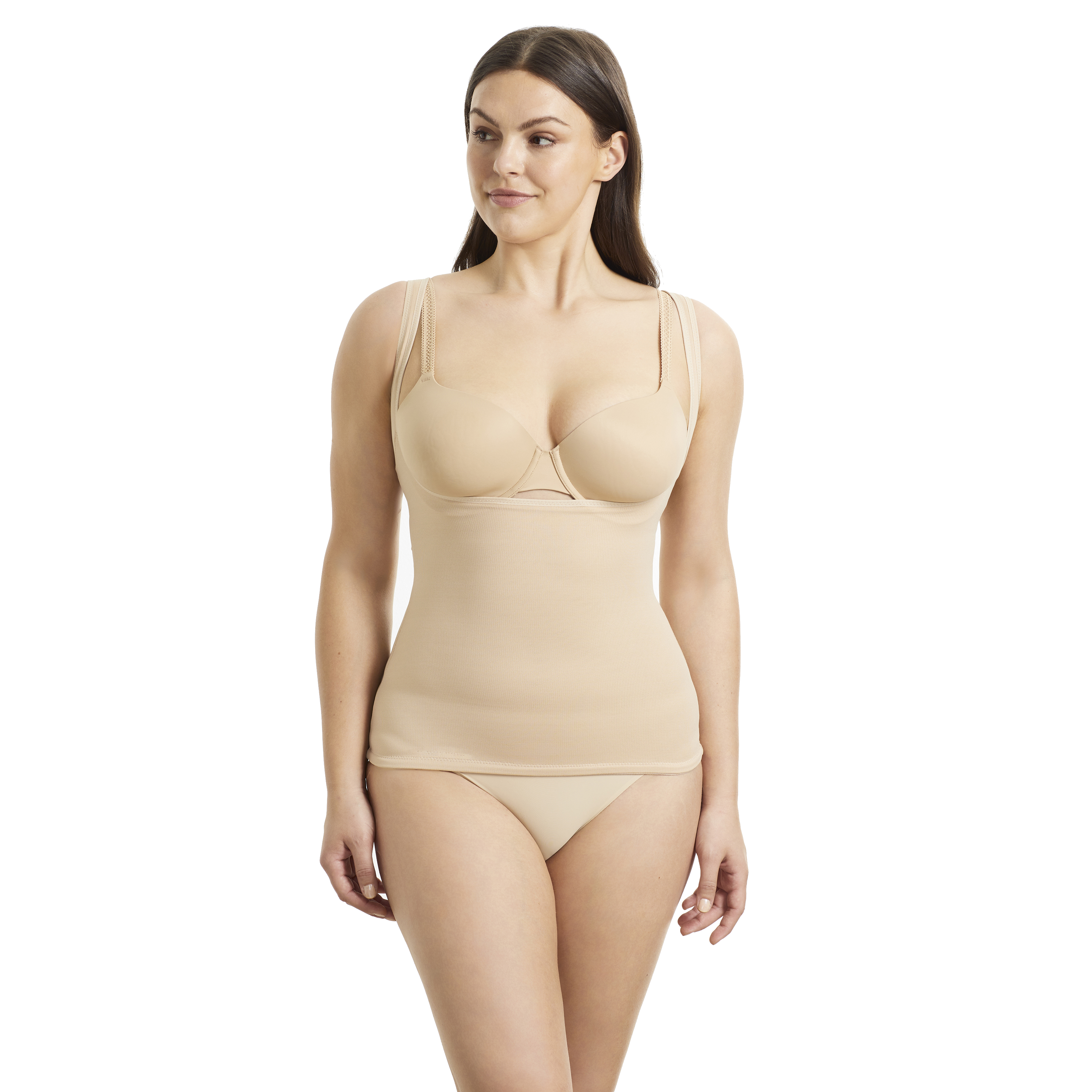 Cupid Women's Extra Firm Control Open-Bust Shaping Torsette Camisole Shapewear - image 2 of 5