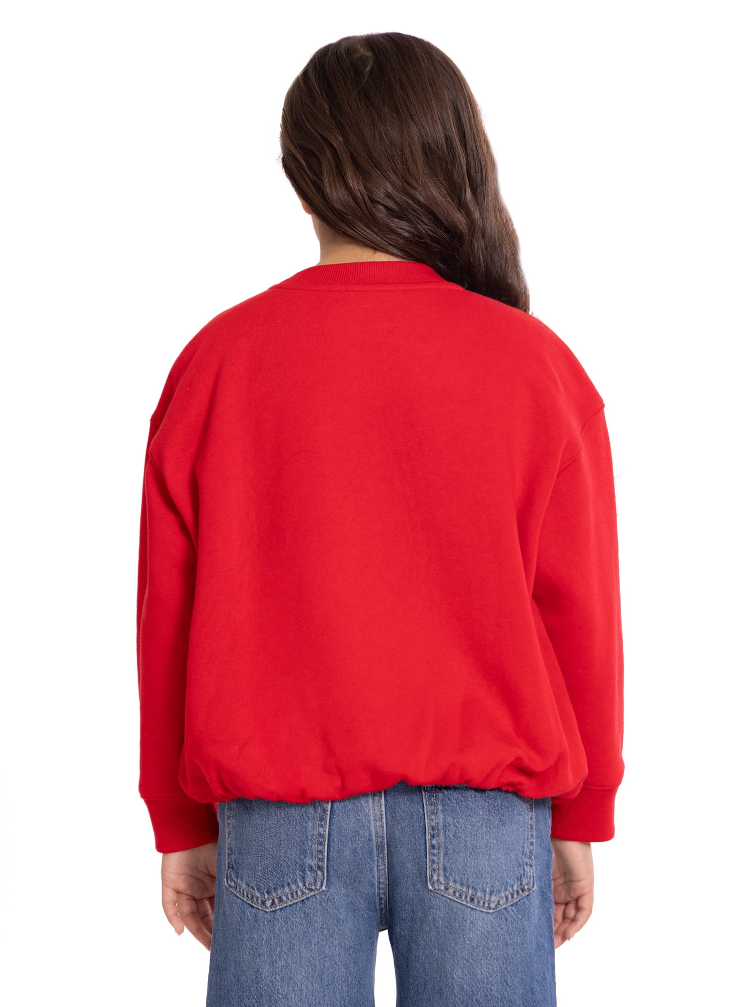 Wonder Nation Hello Kitty Girls Graphic Bubble Hem Top with Long Sleeves, Sizes 4-16