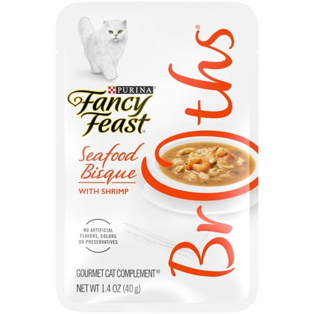 UPC: 0050000543229 | Fancy Feast Shrimp Flavor Broth Wet Cat Food for Adult  1.4 oz. Pouch (16 Count)