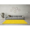 thumbnail image 3 of Ahgly Company Indoor Square Abstract Yellow Modern Area Rugs, 7' Square, 3 of 4
