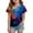 Blue, variant on Girls Graphic T Shirts with Celestial Star Print Casual Short Sleeve Crew Neck Tee for Kids Comfortable Everyday Play Pink 3-4 Y
