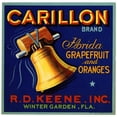 thumbnail image 2 of Anonymous 20x20 Gold Ornate Framed and Double Matted Museum Art Print Titled - Carillon Brand Florida Grapefruit and Oranges Label (1940), 2 of 4
