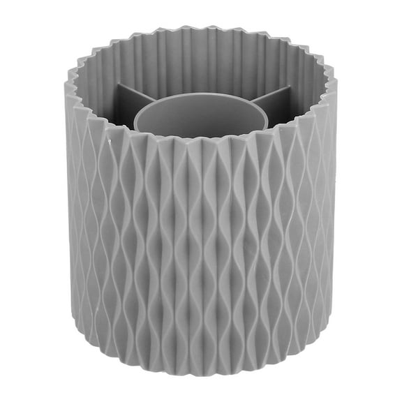 Unique Bargains Makeup Brush Holder Organize 360° Rotating Makeup Organizer for Vanity gray