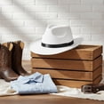 thumbnail image 7 of Hsqqdc Elegant Fedora Trilby Hat, Nonwoven Jazz Cap Classic Gentleman Panama Hat, 7 of 7