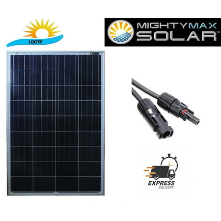 100 watt 12V poly Solar panel RV Camping Boat Dock Battery