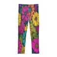 thumbnail image 2 of Girl's Legging Full-Length Colorful Print Tights For Dance Gym Everyday Wear Floral Pattern, 2 of 8