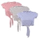 thumbnail image 5 of Camiseta de Rayas para Mujer de de Chicas Ropa de Moda de Playa METRO Yuyangstore Top de la cosecha, 5 of 8