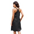thumbnail image 7 of Fiophy Women's 100% Linen Sleeveless V Neck Halter High Low Midi Dresses with Pockets Summer Casual Beach Flowy Dresses, Black, L, 7 of 7