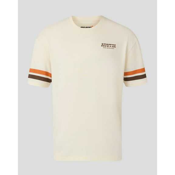 McLaren F1 USA Austin GP Stripe Sleeve T-Shirt - White/Phantom