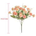 thumbnail image 2 of Flor de clavel artificial oficina en casa decoración floral fiesta de boda tela de seda ramo de flores falsas, café ligero 4 Piezas Sweethay HA6616-05B*4, 2 of 5