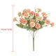 thumbnail image 2 of Flor de clavel artificial, oficina en casa, escuela, decoración floral, fiesta de boda, tela de seda, ramo de flores falsas, café ligero Yuarrent HA6616-05B, 2 of 6