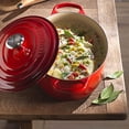 thumbnail image 6 of Le Creuset Enameled Cast Iron Signature Oval Dutch Oven, 5 qt. , Cerise, 6 of 8