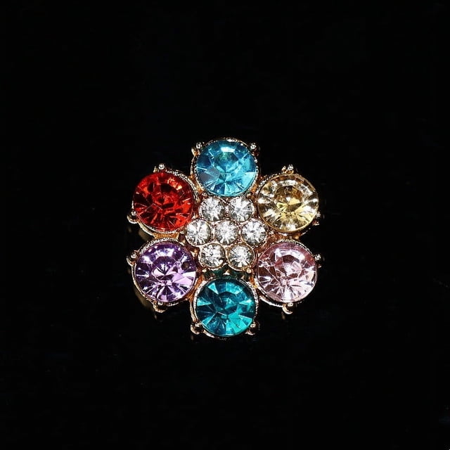 EGNMCR Rhinestone Button Covers Rhinestone Button For Women Detachable Shirt Button Clips Buttons Jewelry Crystal Fancy Buttons For Clothing Decorative Buttons Big Diamonds