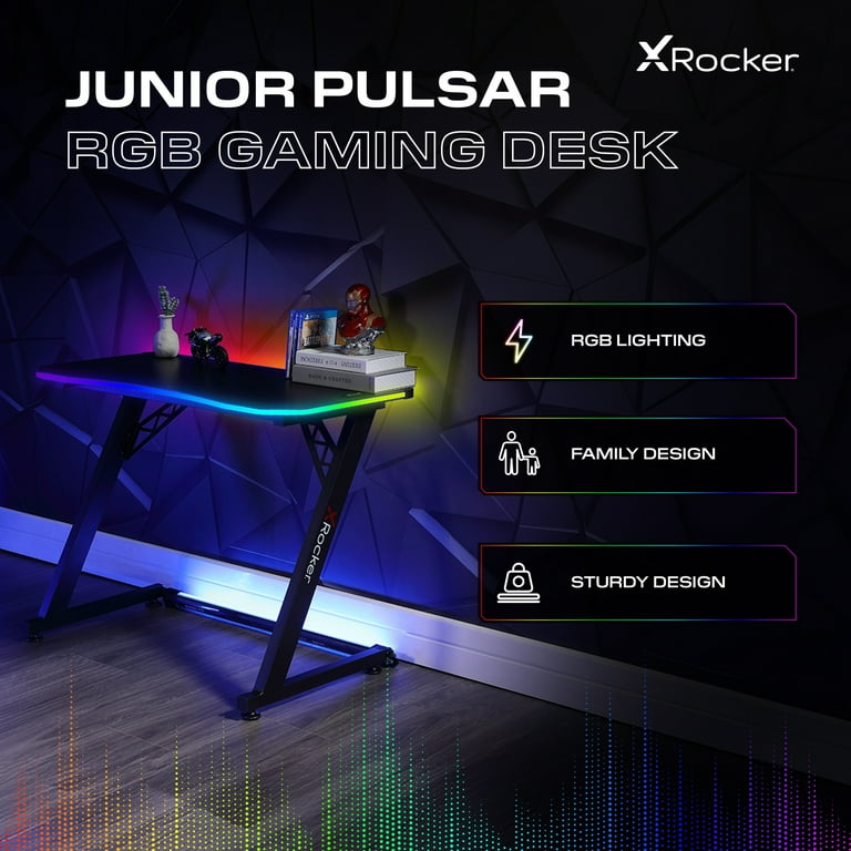 X Rocker Junior Pulsar Gaming Desk with RGB Lighting